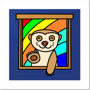 Cute funny meerkat Posters and Art